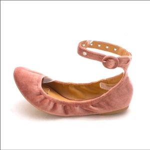 Pink Velvet Ballet Flats